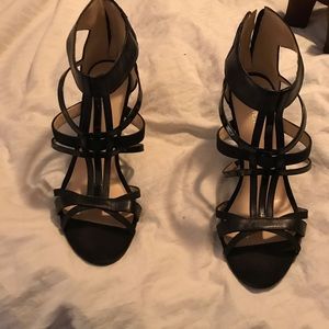 Beautiful black leather heels